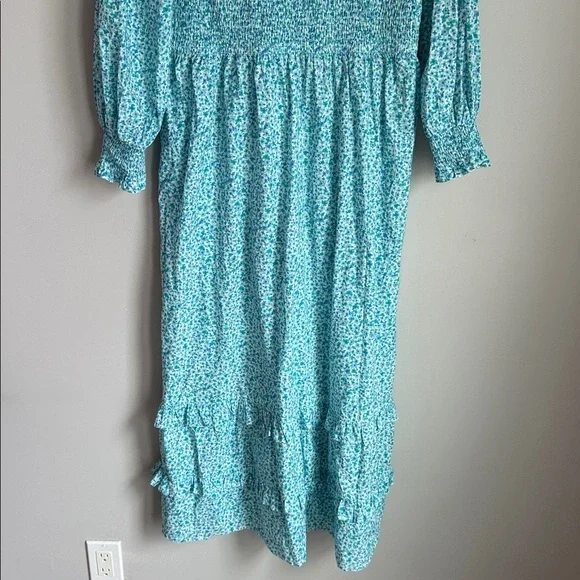 Tuckernuck Pink City Prints Ocean Ditsy Isabel V Neck Dress Large